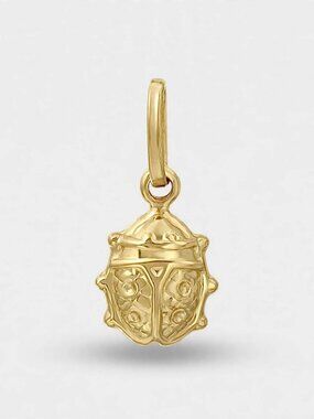14K Real Gold Ladybug Charm By Tehrani Jewelry